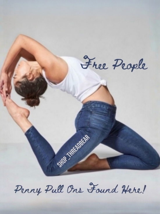 Free People Pants - EUC ✵☽Free People☾✵ Dark Denim Jegging - Stretchy Fray Blue Jeans | 31 Large 12